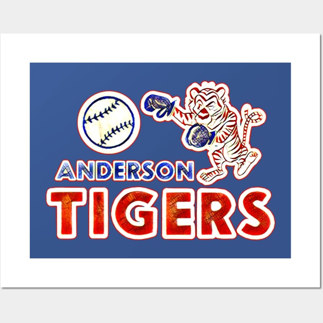 Anderson Tigers Baseball Wall Art by Kitta’s Shop